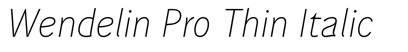 Wendelin Pro Thin Italic